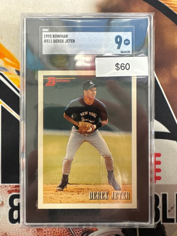 1993 Bowman Baseball Derek Jeter Rookie SGC 9