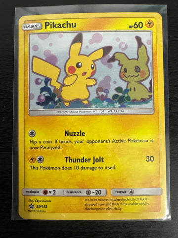 Pokemon Pikachu SM162 black star promo
