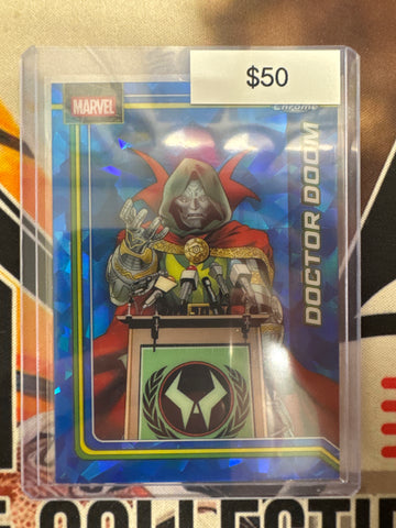 2026 Topps Chrome Marvel Sapphire Doctor Doom Base Sapphire