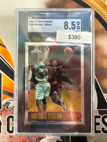 1996-97 Topps Chrome Basketball Michael Jordan SGC 8.5