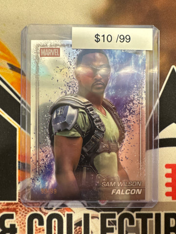 2025 Topps Chrome Marvel Studios Sam Wilson Flacon “The Snap” Variation /99