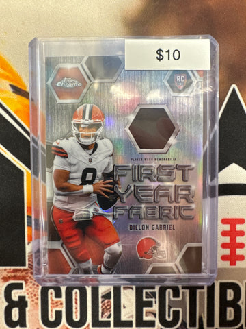 2025 Topps Chrome NFL Dillon Gabriel Rookie First Year Fabric Relic