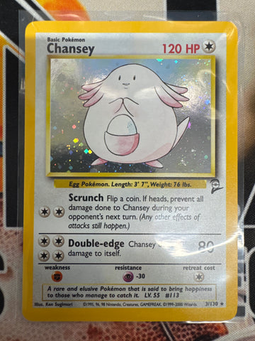 Pokémon Chansey Holo Base Set 2 3/130 LP
