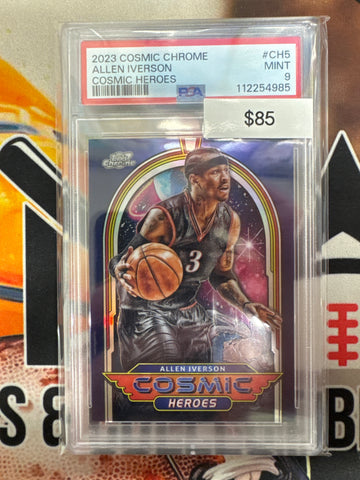 2023 Topps Cosmic Chrome Basketball Allen Iverson Cosmic Heroes PSA 9