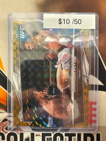 2026 Topps Chrome UFC Brandon Royval Gold Geometric Refractor /50