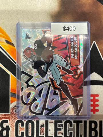 2025 Panini Absolute NFL Michael Penix Jr. Horizontal Kaboom!