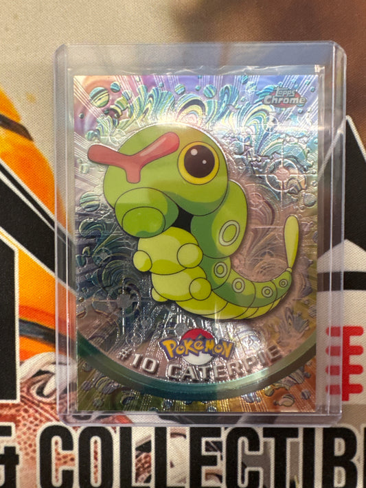 2000 Topps Chrome Pokemon Caterpie TV Animation Series #10