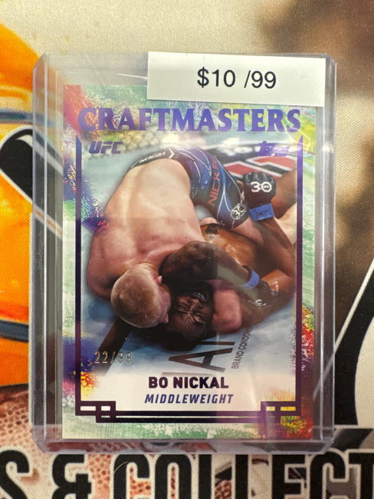 2024 Topps Knockout UFC Bo Nickel Craftmasters Purple Refractor /99