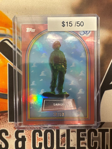 2026 Topps Toy Story 30th Anniversary Sarge Rose Gold Refractor /50