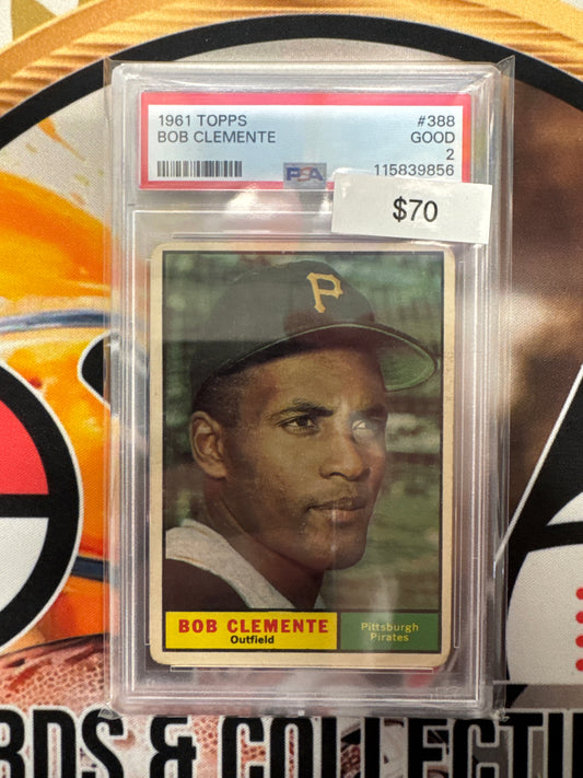 1961 Topps MLB Bob Clemente PSA 2