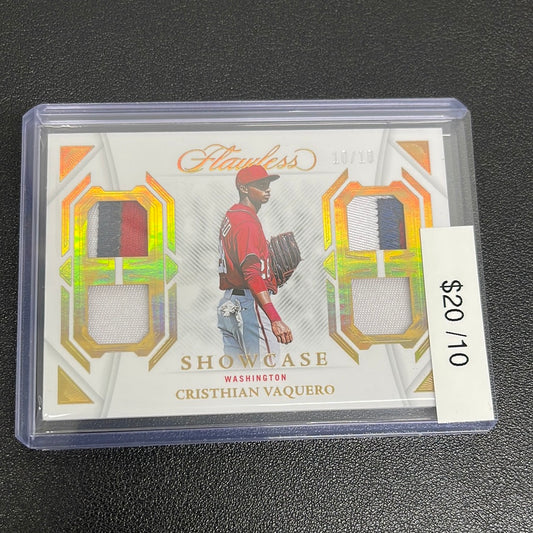 2023 MLB Flawless Christhian Vaquero Showcase Quad Patch /10