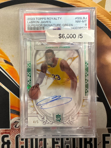2023 Topps Royalty Basketball LeBron James Superior Signatures Green Refractor /5