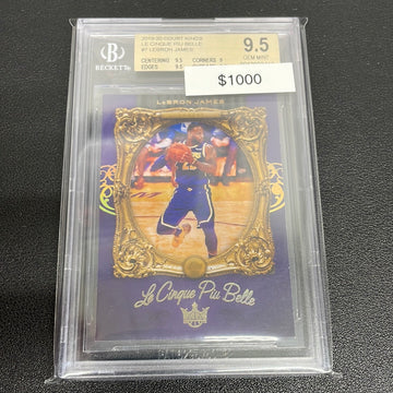 2019-20 NBA Lebron James Court Kings Le Cinque Piu Belle BGS 9.5