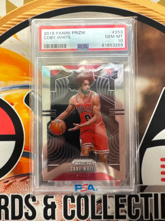 2019 Panini Prizm NBA Coby White Rookie PSA 10