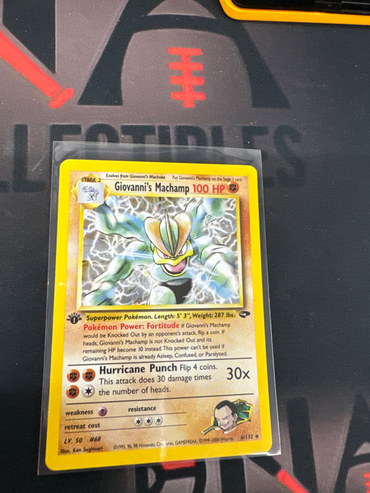 Pokemon Giovanni’s Machamp 6/132 1st edition Holo LP