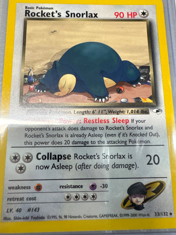 Pokemon Rocket’s Snorlax 33/132 Gym Heroes DM