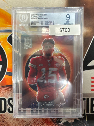 2024 Panini Spectra NFL Patrick Mahomes II Solar Eclipse Case Hit BGS 9