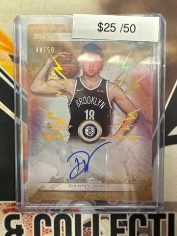 2026 Topps Inception NBA Danny Wolf Rookie Autograph Gold Refractor /50