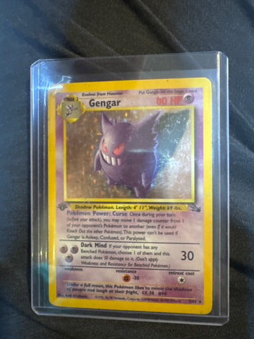 Pokémon Gengar Fossil 1st Edition Holo 5/62 DM