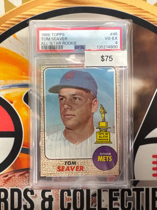 1968 Topps MLB Tom Seaver All-Star Rookie PSA 4