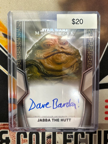 2025 Topps Star Wars Masterwork David Barclay As Jabba The Hutt Autograph