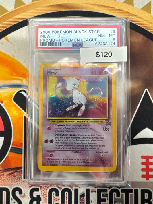 Pokemon Mew holo promo 9 PSA 8