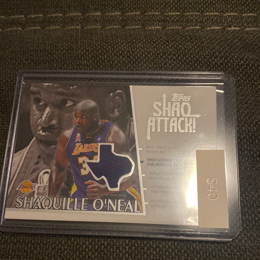 2002 Topps Shaquille O’Neal Shaq Attack Texas purple