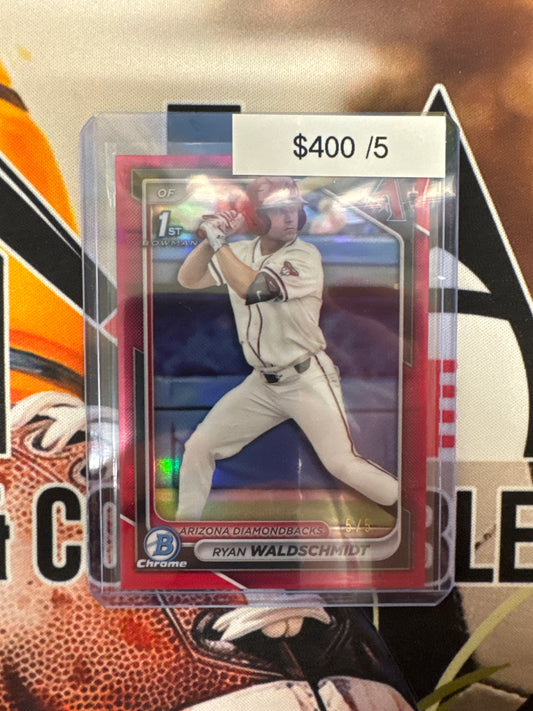 2024 Bowman Chrome Ryan Waldschmidt 1st Bowman Red Refractor /5