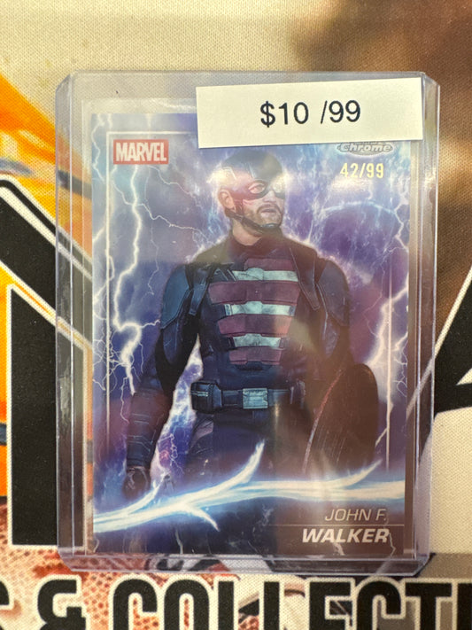 2025 Topps Chrome Marvel Studios John F. Walker Thor Refractor /99