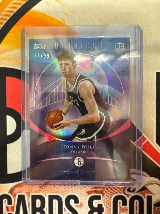 2025-26 Topps Midnight NBA Danny Wolf Rookie Pink Refractor /99