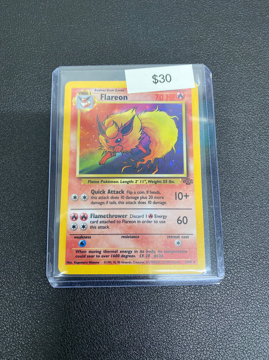 Pokémon Flareon Jungle Holo 3/64 LP