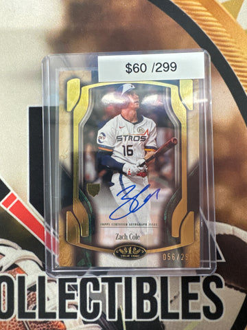 2026 Topps Tier One MLB Zach Cole Break Out Autograph Rookie /299