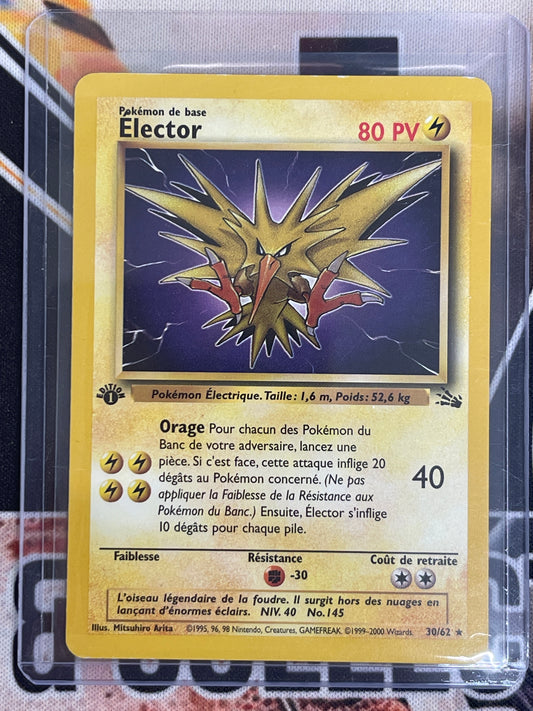 Pokémon French 1st Edition Zapdos (Elector) Non-Holo Fossil 30/62