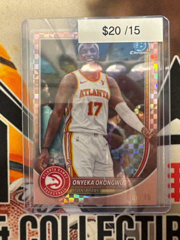 2026 Topps Bowman Chrome Basketball Onyeka Okongwu Rose Gold X-Fractor /15