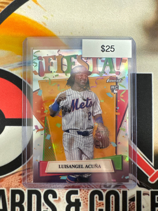 2025 Topps Finest MLB Luisangel Acuna Rookie Fiesta! Refractor