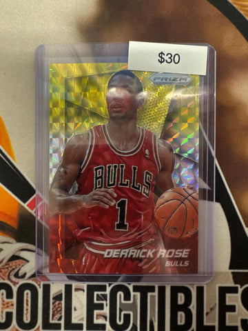 2014-15 Panini Prizm NBA Derrick Rose Red/White/Yellow Prizm