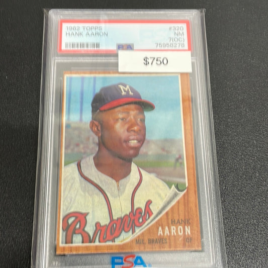 1962 Topps Hank Aaron PSA 7