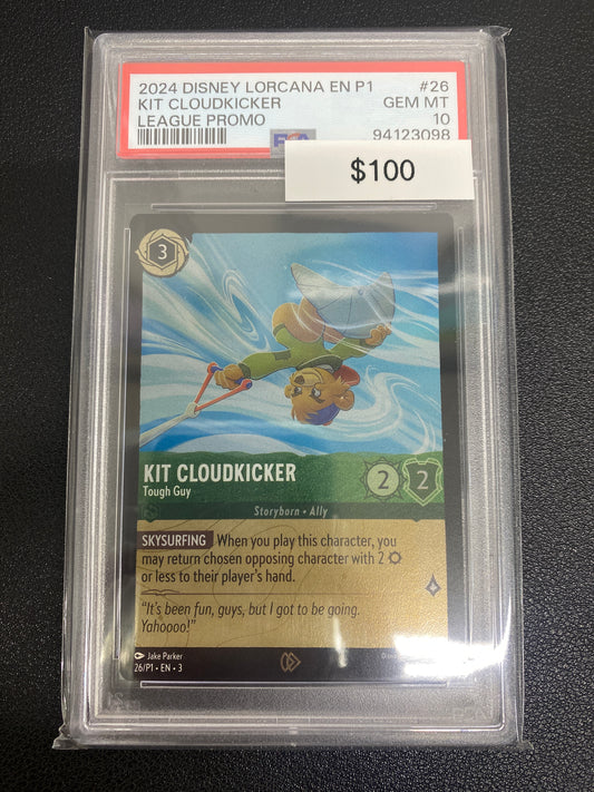 Disney Lorcana P1 League Promo Kit Cloudkicker PSA 10