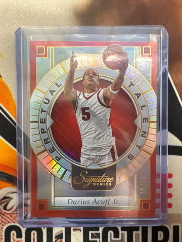 2025-26 Panini Signature Series Basketball Darius Acuff Jr. Red Prizm /75