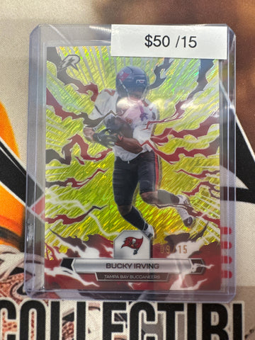 2026 Topps Resurgence NFL Bucky Irving Neon Green Shimmer Refractor /15