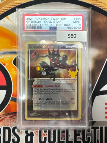 Pokémon Greninja Gold Star (Promo) SWSH144 PSA 9