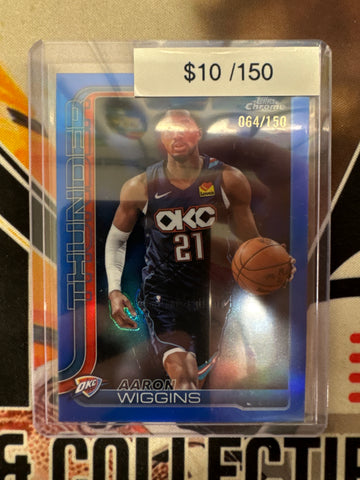 2026 Topps Chrome NBA Update Aaron Wiggins Blue Refractor /150