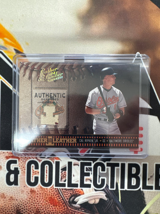 2004 Donruss Cal Ripken Jr. Leather & Lumber Authentic Game Used Baseball /50