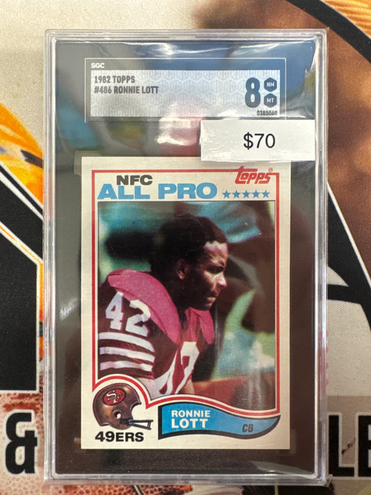 1962 Topps NFL Ronnie Lott NFL All Pro SGC 8
