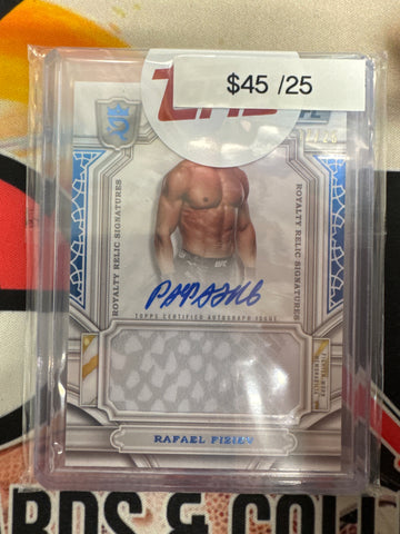 2024 Topps Royalty UFC Rafael Fiziev Royalty Relic Signatures Blue Refractor /25