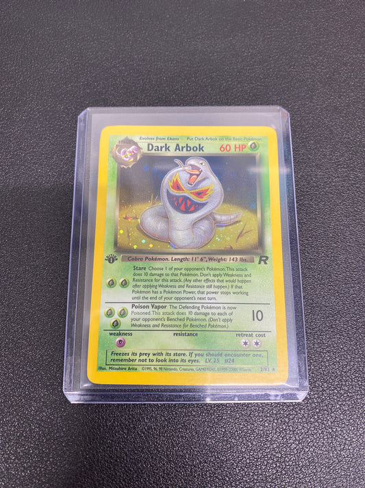 Pokémon Dark Arbok 1st edition  Holo Team Rocket 2/82