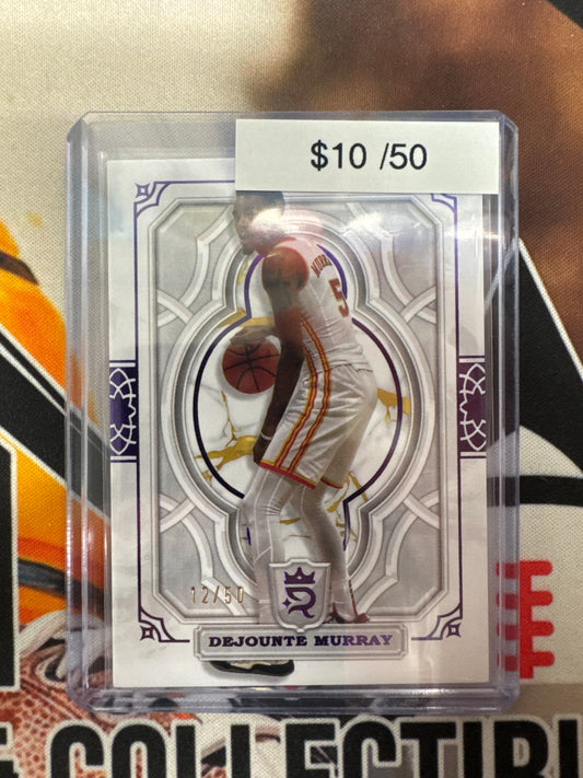 2024 Topps Royalty Basketball Dejounte Murray Purple Refractor /50