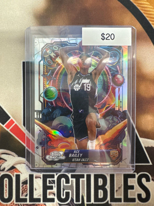 2026 Topps Chrome Cosmic NBA Ace Bailey Propulsion Rookie Silver Refractor