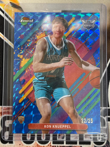 2026 Topps Finest NBA Kon Knueppel Rookie Blue Geometric Rare Refractor /25