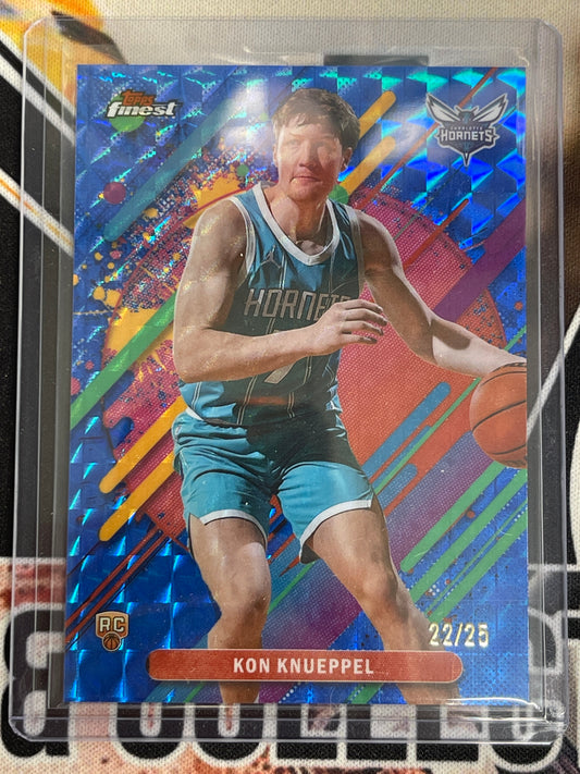 2026 Topps Finest NBA Kon Knueppel Rookie Blue Geometric Rare Refractor /25